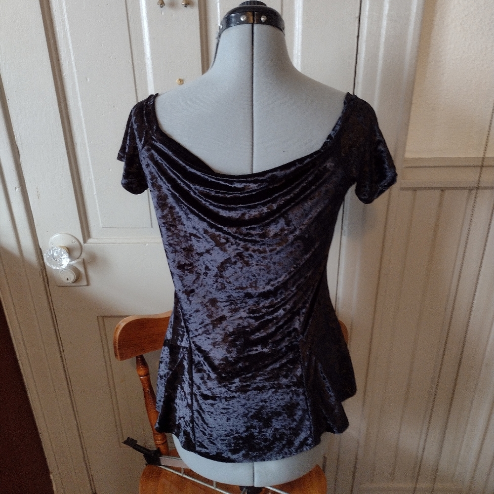 Diy off the shoulder crushed velvet top - Picture 2 of 3